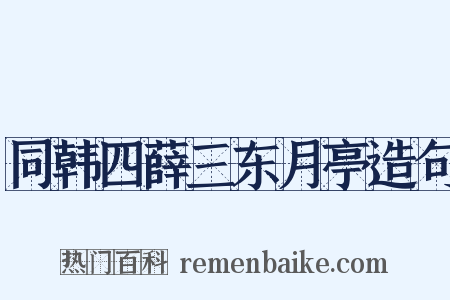 同韩四薛三东月亭造句是什么意思的图片